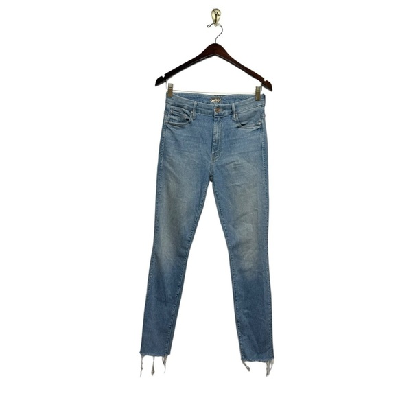 MOTHER High Waisted Looker Ankle Fray Jeans Leopard 28 - Picture 7 of 14